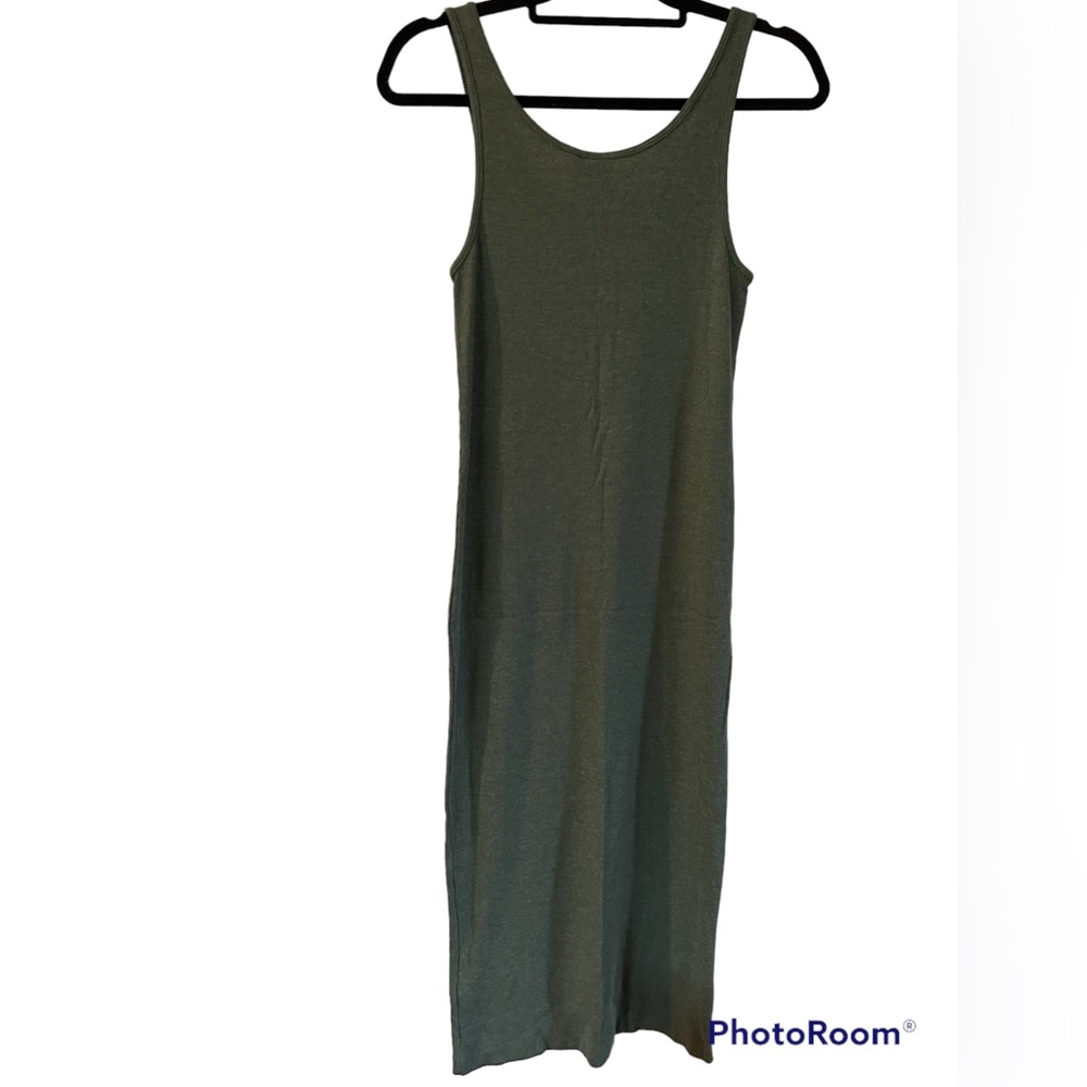 H & M Divided Tank Top Dress in Olive. Women’s Medium - Picture 2 of 4